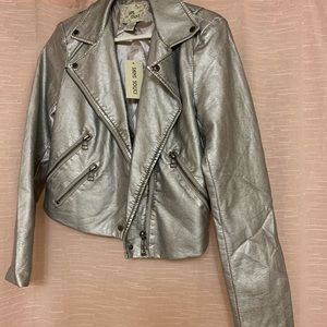 Silver Moto Jacket